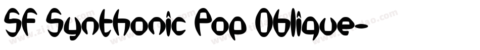 SF Synthonic Pop Oblique字体转换